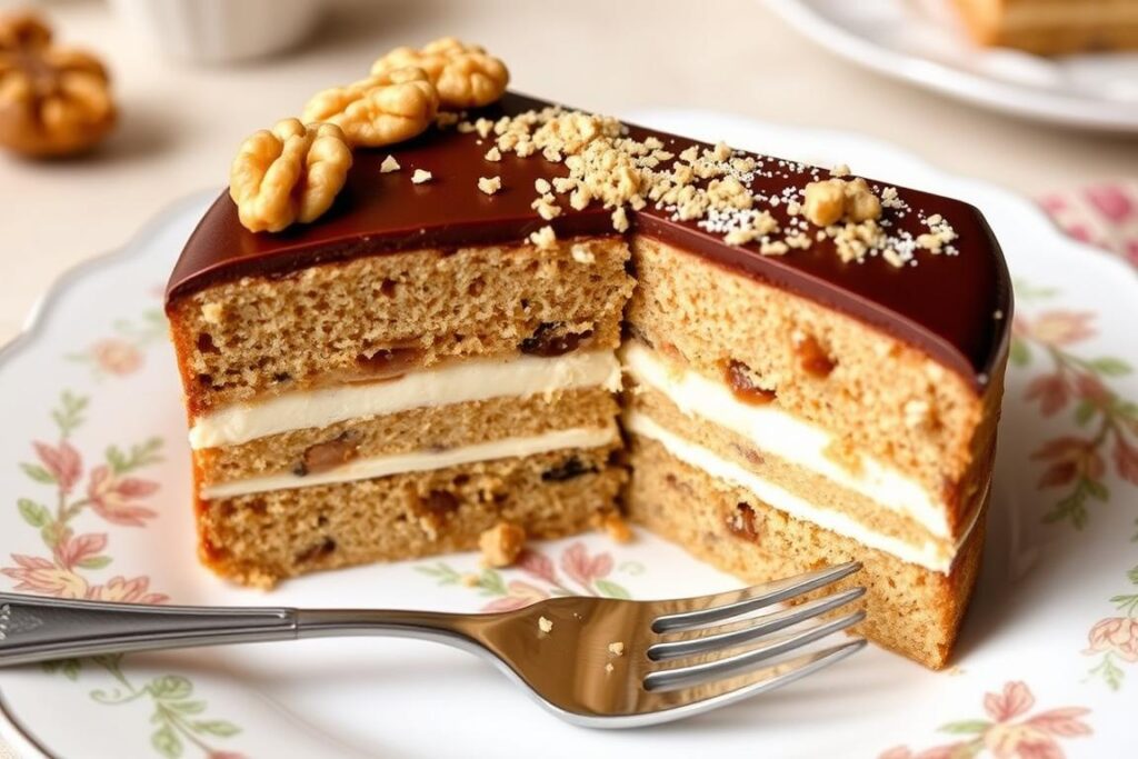 Idealne ciasto wiewiórka siostry Anastazji po przekrojeniu Idealne ciasto wiewiórka siostry Anastazji po przekrojeniu