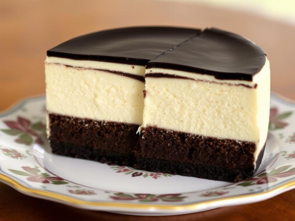 Przekrojony sernik Siostry Anieli ukazujący charakterystyczne warstwy