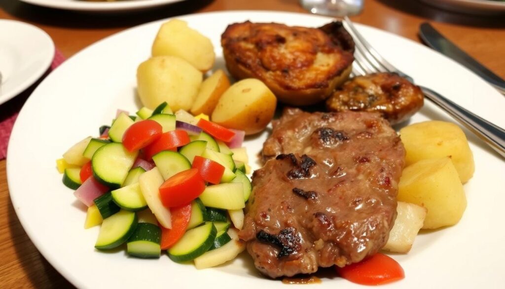 Sałatka z cukinii na zimę siostry anieli podana jako dodatek do obiadu