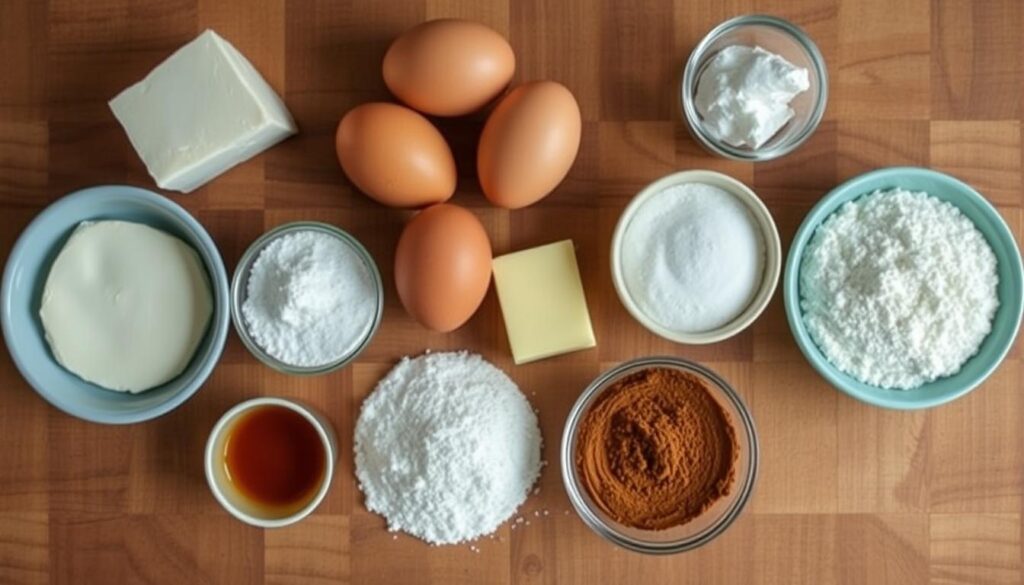 Składniki na sernik Siostry Anieli ułożone na stole