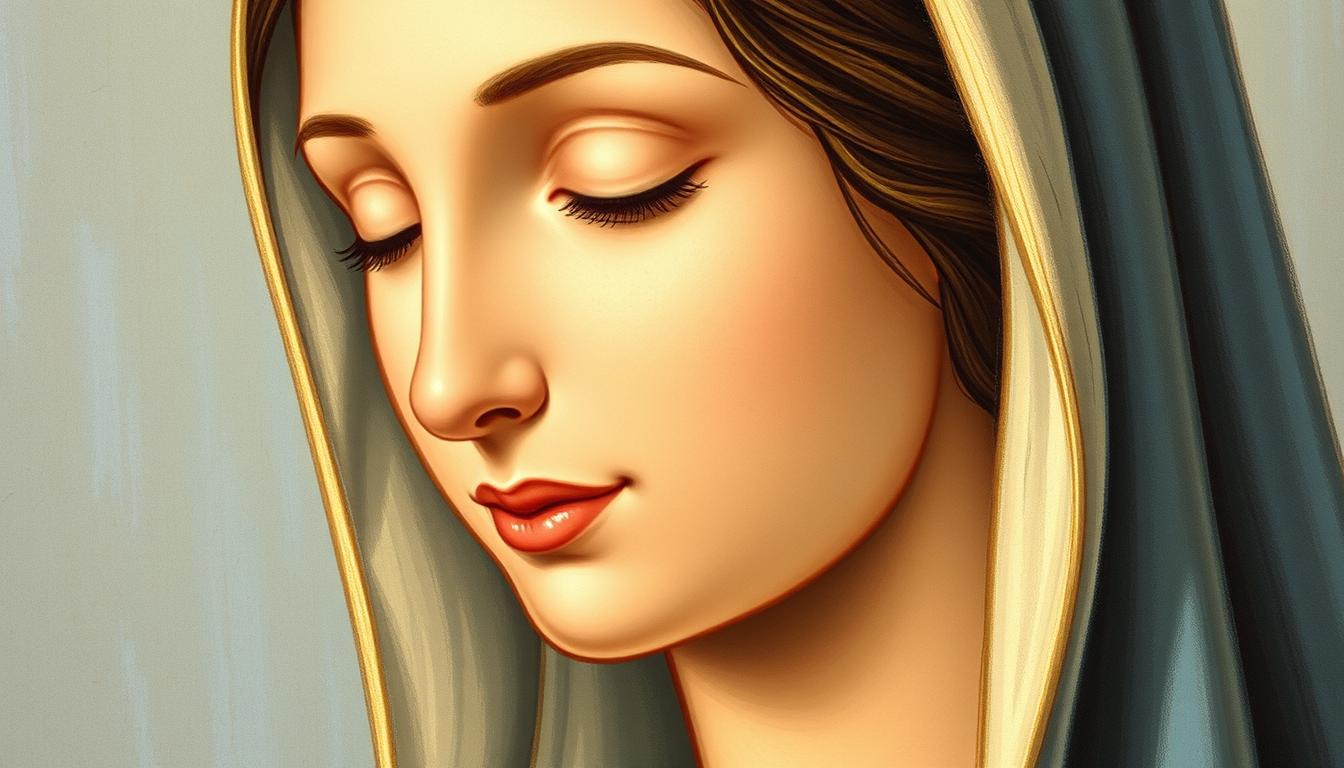 maryja rysunek prosty