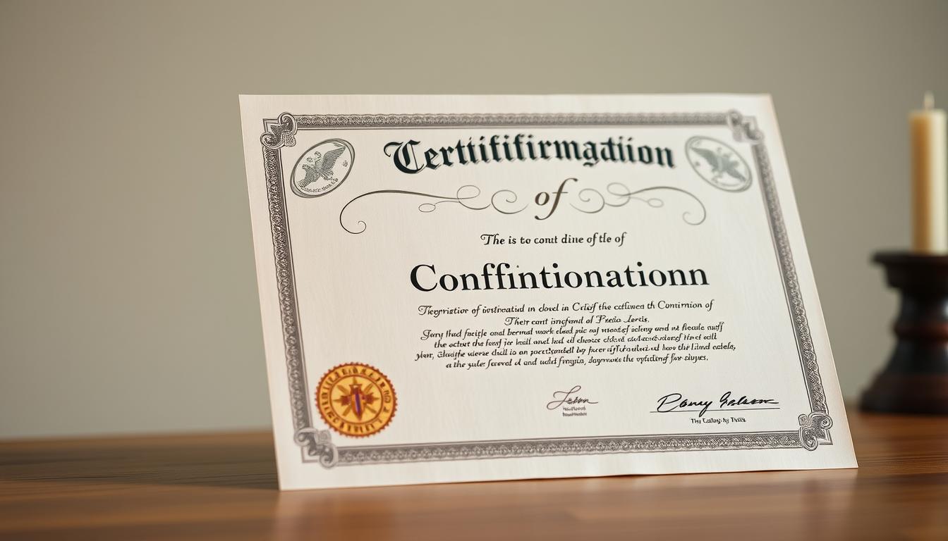 zaświadczenie o bierzmowaniu