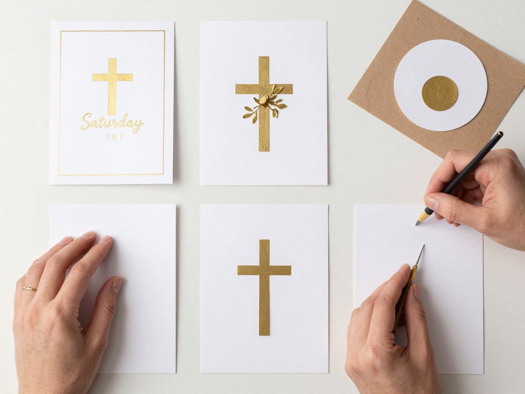 Proces tworzenia kartki na Wielką Sobotę krok po kroku