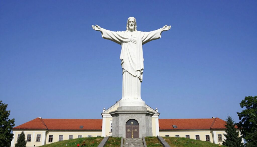 Sanktuarium Miłosierdzia Bożego w Świebodzinie z figurą Chrystusa