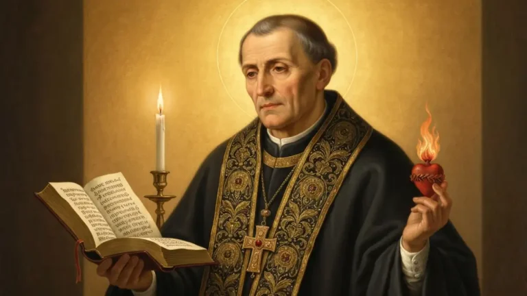 Święty Augustyn z Hippony - portret biskupa z księgą i sercem