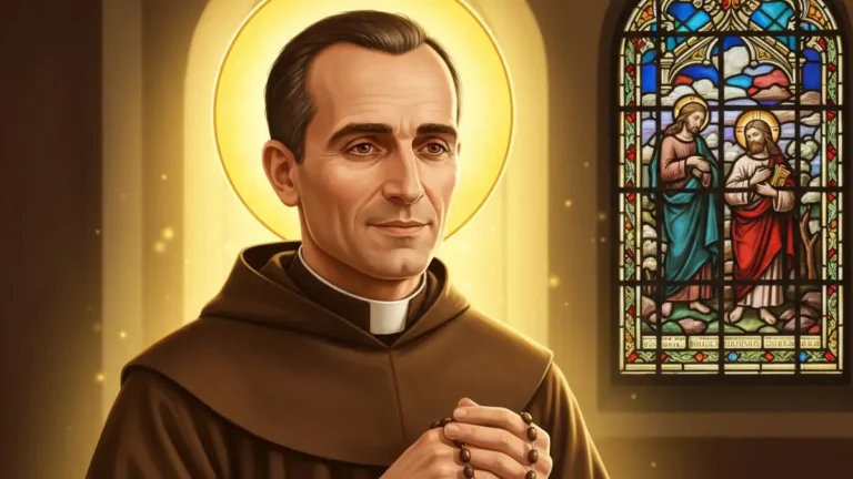 Święty Maksymilian Kolbe - portret franciszkanina i męczennika z Auschwitz